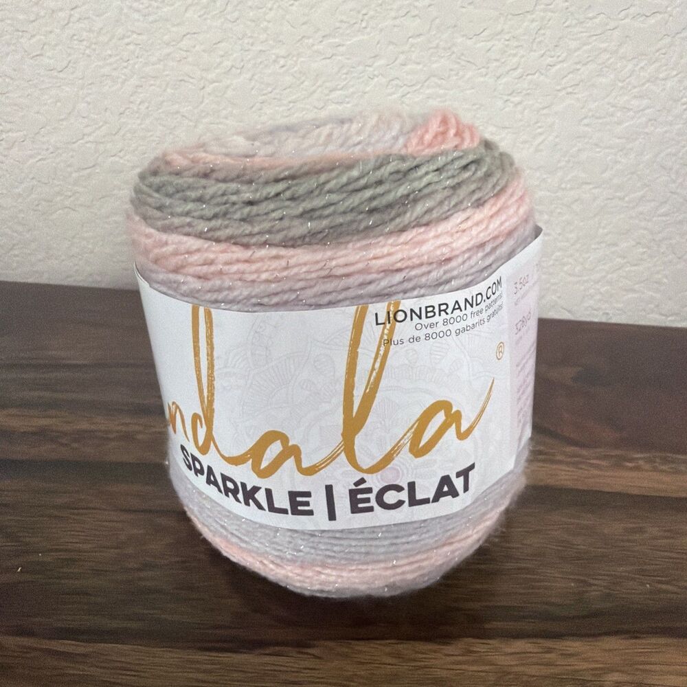 Yarn Mandala Sparkle Nova Light Acrylic Self-Striping Multi-color Yarn